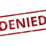 a denied stamp, workers compensation